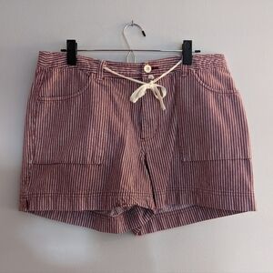 Vintage 90s Riveted by Lee Striped Shorts 14 Petite Red, White and Blue